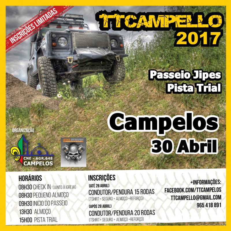 TT em Campelos este domingo 30 de Abril